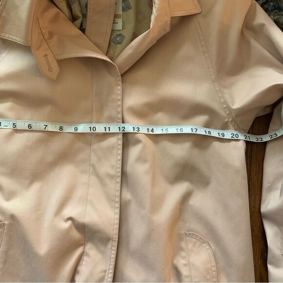 Vintage London Fog Blush pink Trench Coat Union Made 80s/90s oversized size 12 - Picture 13 of 16